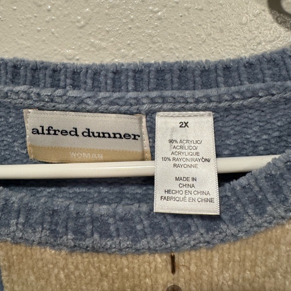 Alfred Dunner Colorblock Knit Sweater NWT 2X - Picture 2 of 7